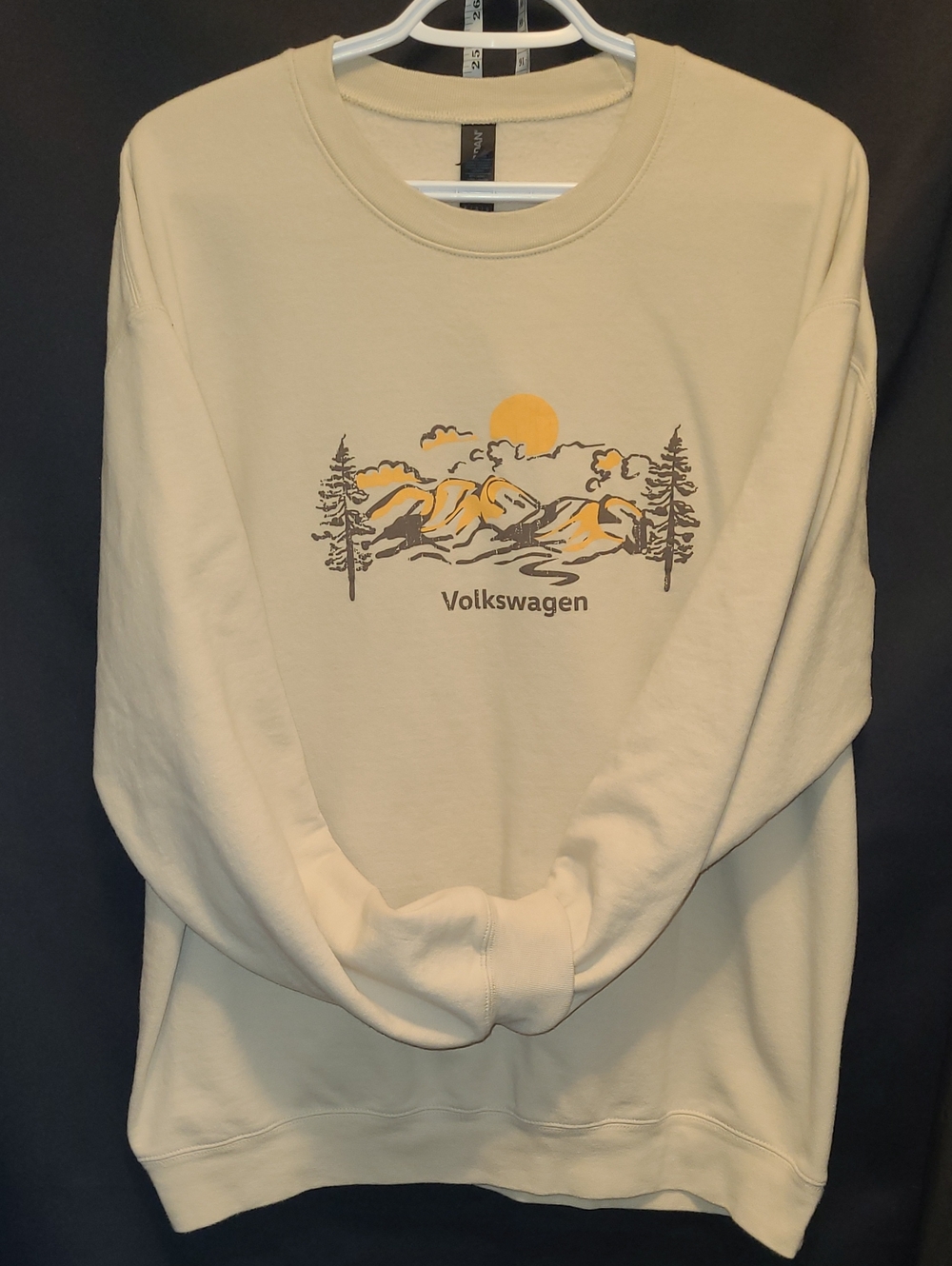 Volkswagen Cream Graphic Crewneck Sweatshirt Size LG